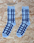 Jenny Pennywood cozy crew socks in Steele Blue & Midnight