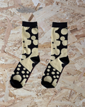 Jenny Pennywood cozy crew socks in Black & Natural
