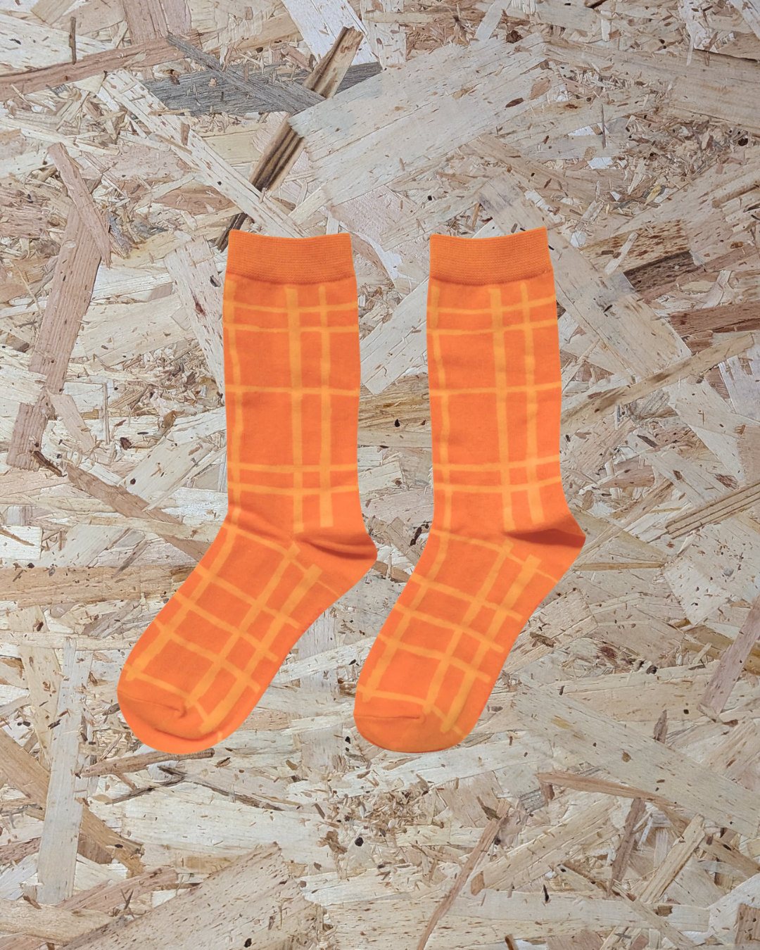 Jenny Pennywood cozy crew socks in Tangerine