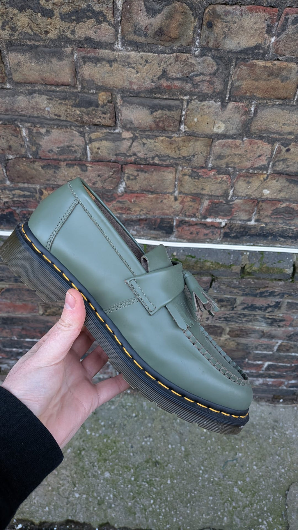 Dr. Martens Adrian Tassel Loafers - Olive Green