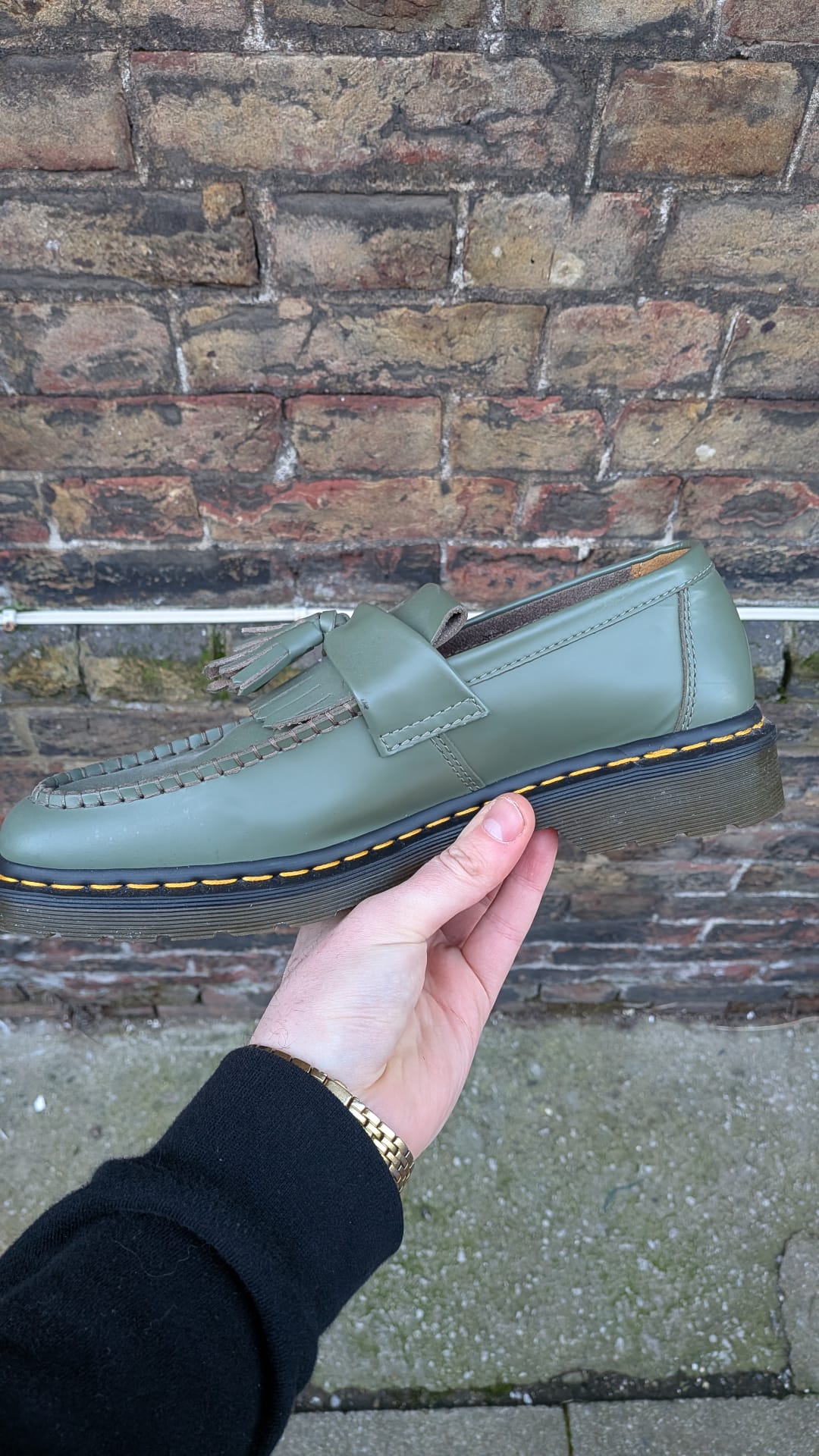 Dr. Martens Adrian Tassel Loafers - Olive Green