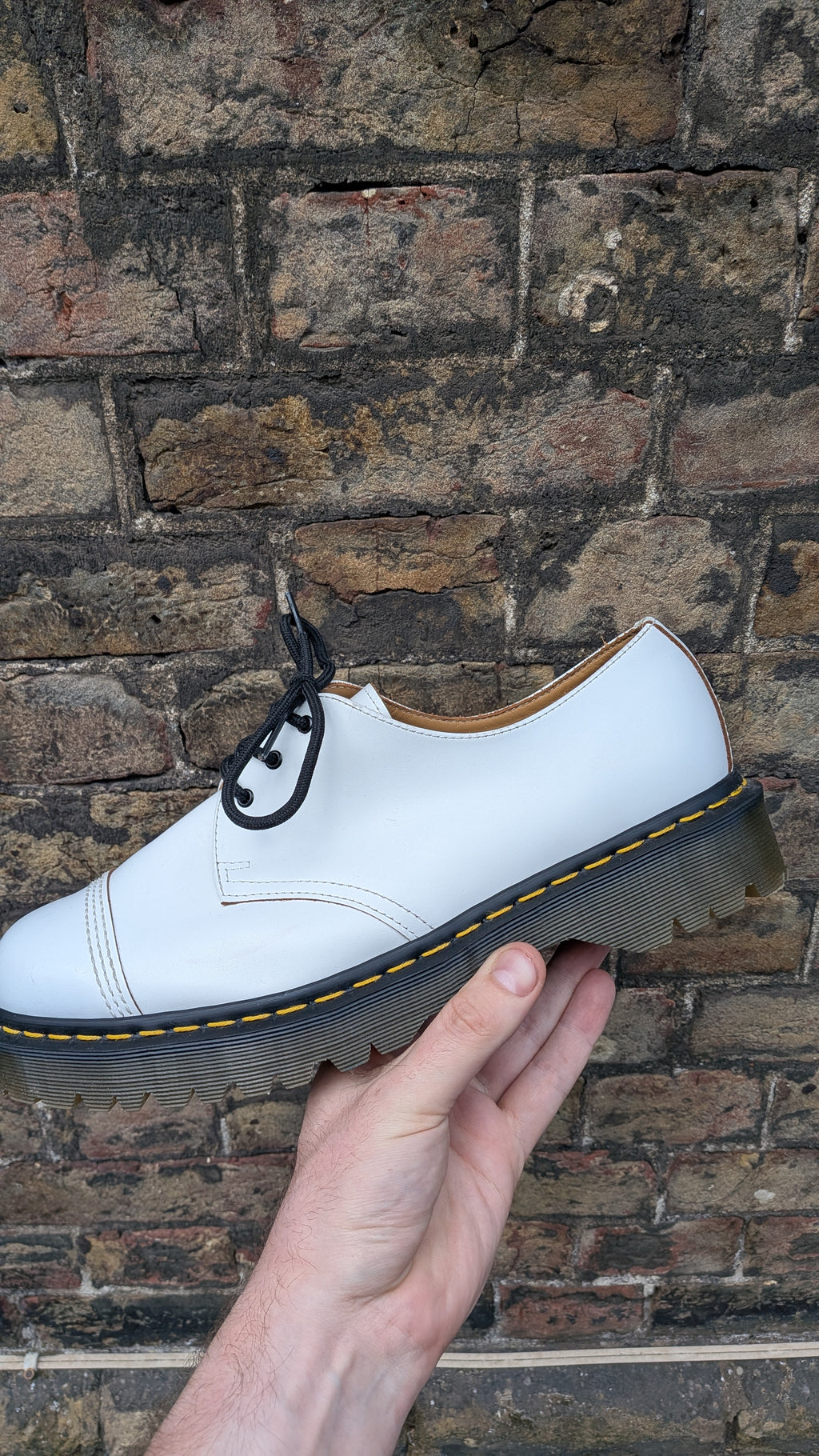 Dr. Martens Bex Made in England Toe Cap Shoes — White