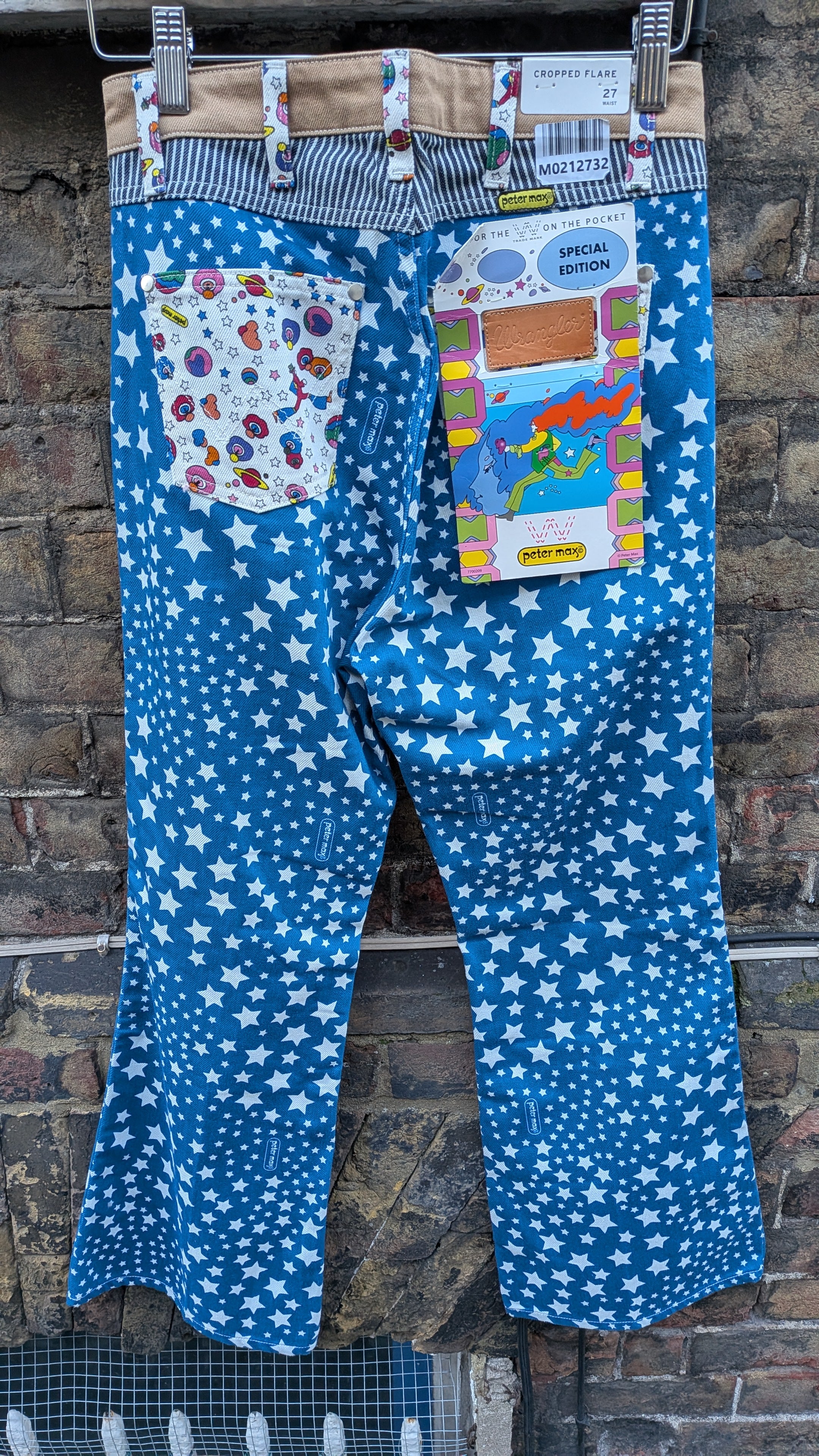 Wrangler x Peter Max Special Edition Jeans – Cropped Flare – Size 27 – BNWT