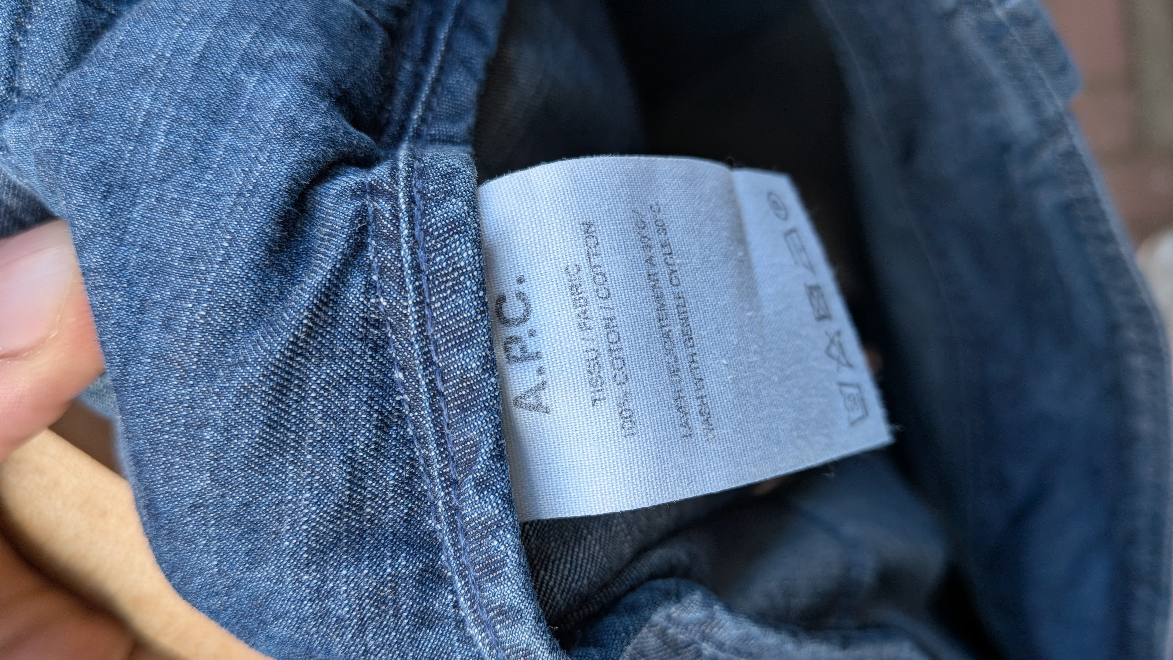 A.P.C. Chambray Skirt – Size 42 / 34” Waist