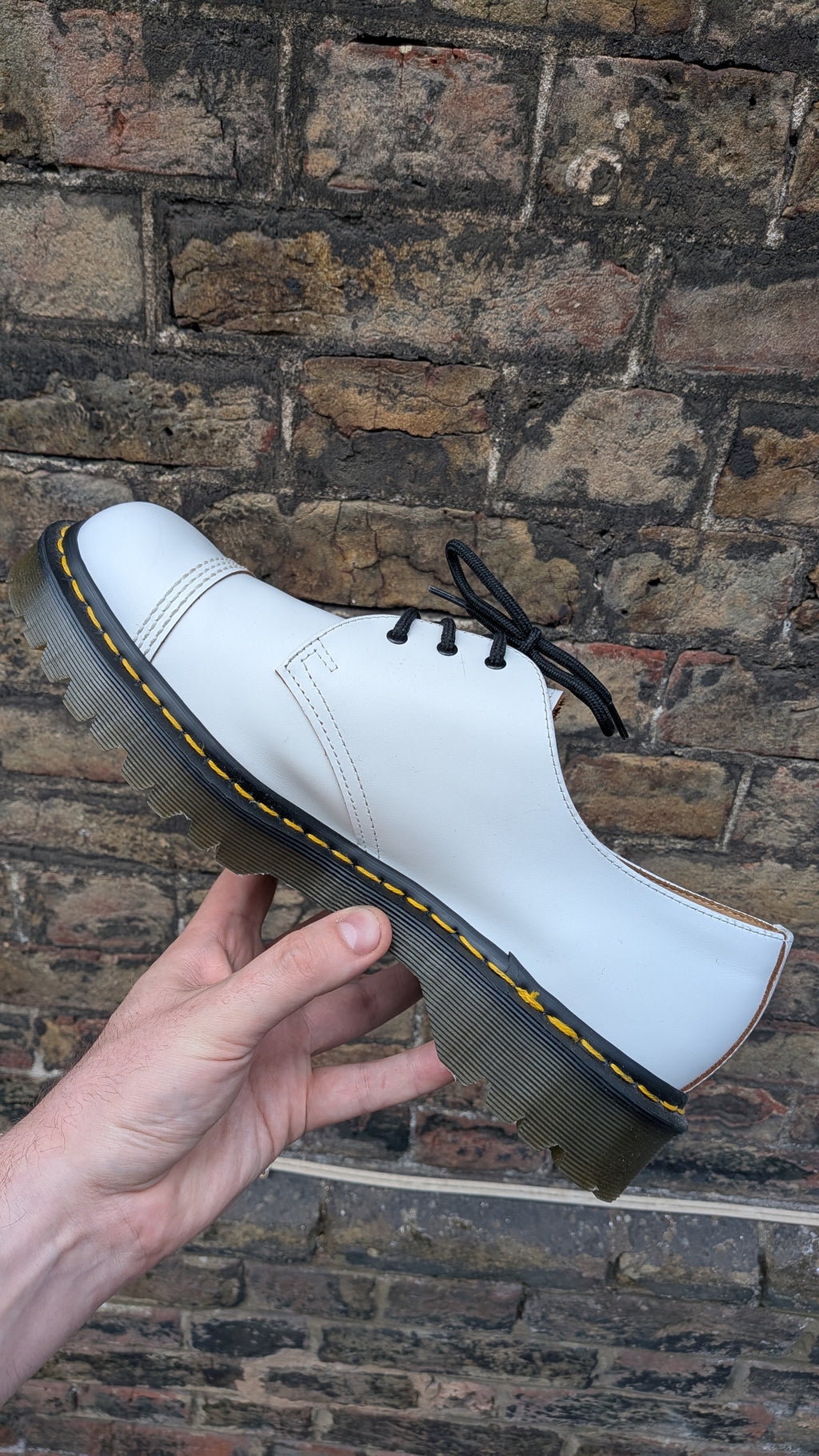 Dr. Martens Bex Made in England Toe Cap Shoes — White