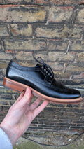 Grenson “Sid” Black Leather Brogues – UK 9 G (Wide Fit)