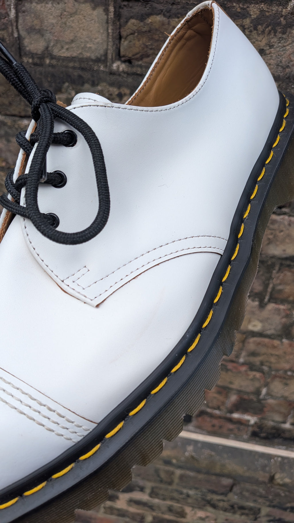 Dr. Martens Bex Made in England Toe Cap Shoes — White