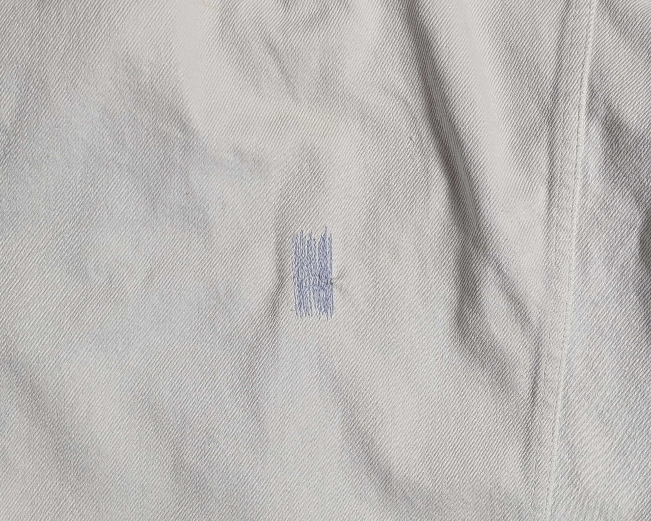 Vintage 80s Levi's Trucker — Bleach Wash, Visible Mending, Made in USA