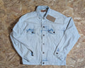 Vintage 80s Levi's Trucker — Bleach Wash, Visible Mending, Made in USA