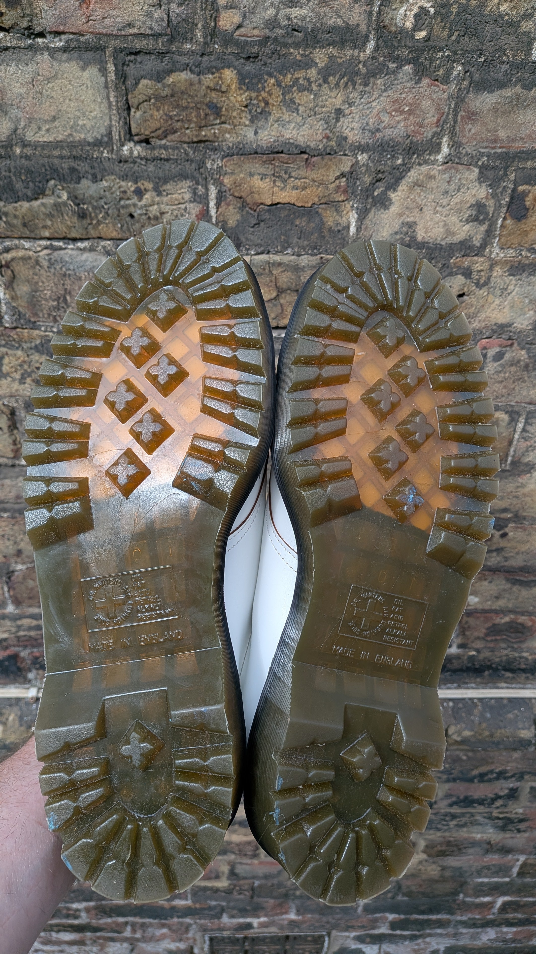 Dr. Martens Bex Made in England Toe Cap Shoes — White