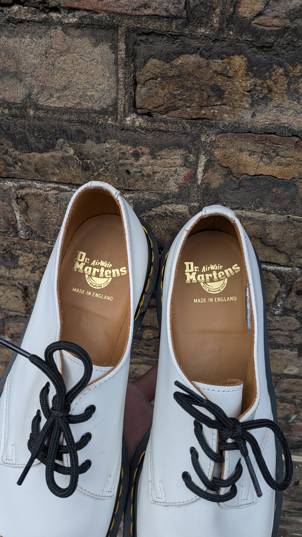 Dr. Martens Bex Made in England Toe Cap Shoes — White