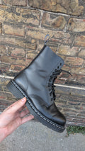 Dr. Martens 1490 Boot — Black with White Stitch